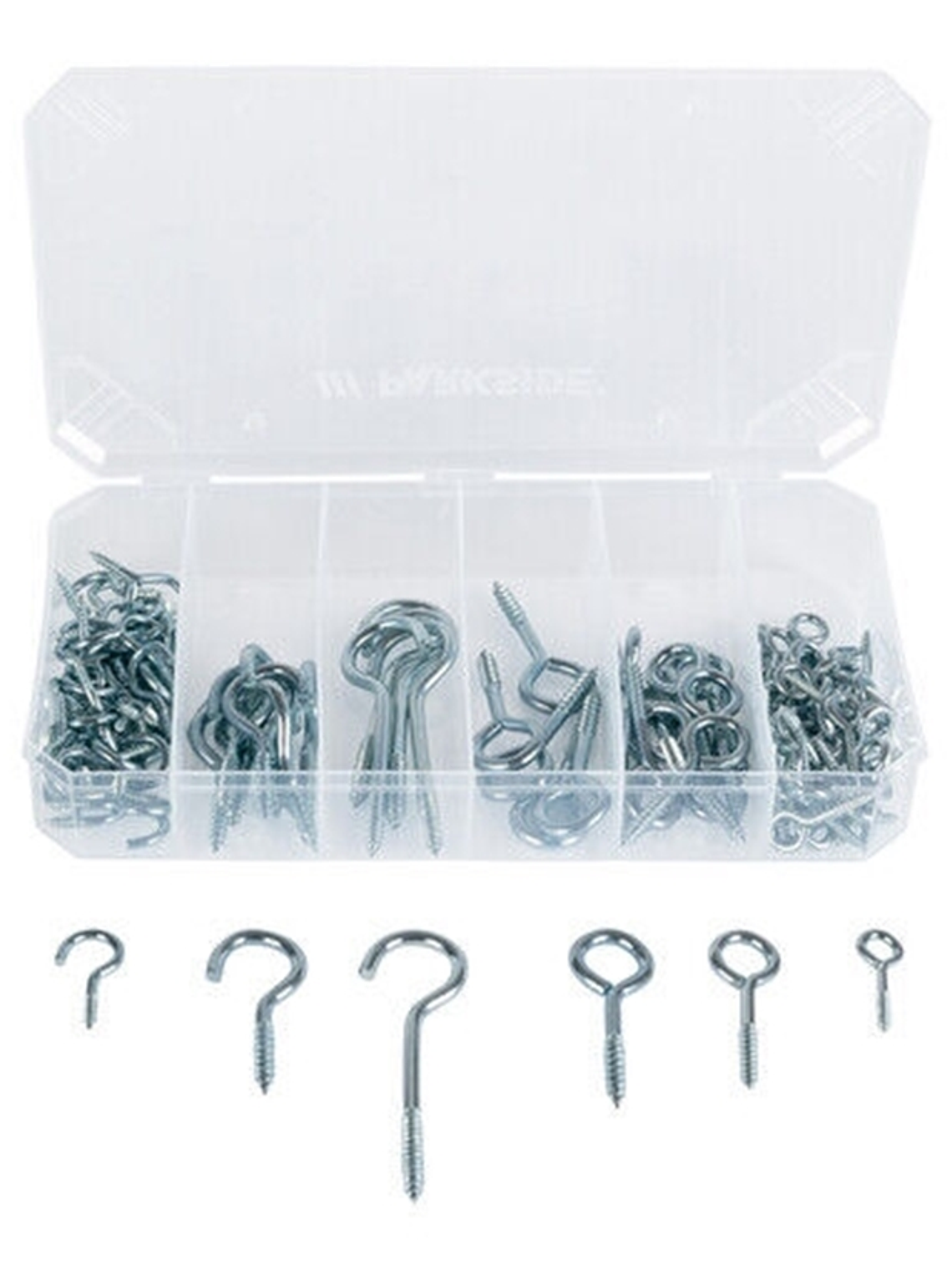 SET de 151 cáncamos en caja transparente 1