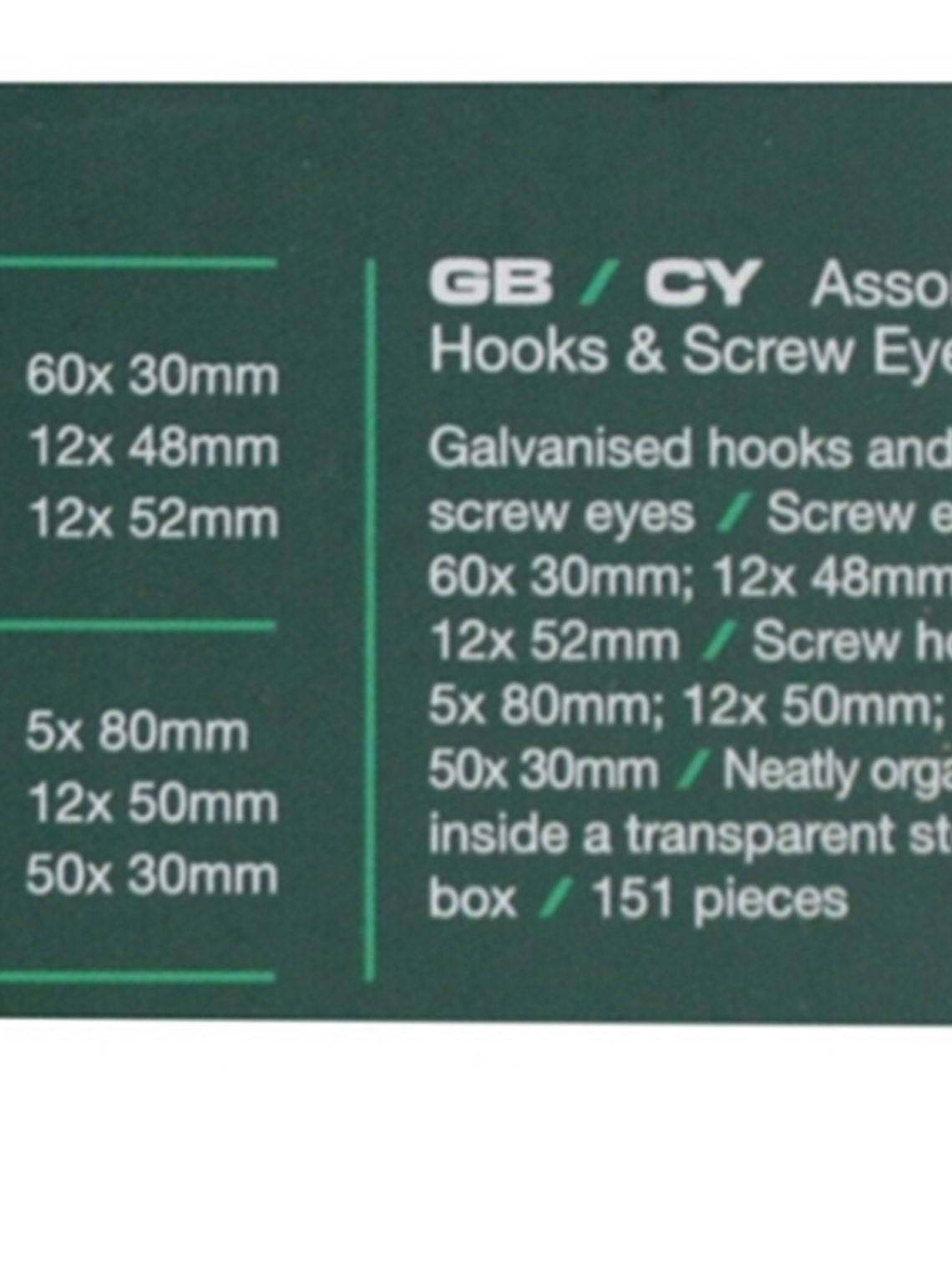 SET de 151 cáncamos en caja transparente 4