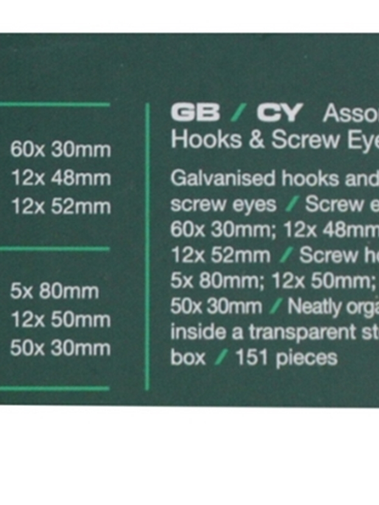 SET de 151 cáncamos en caja transparente 4