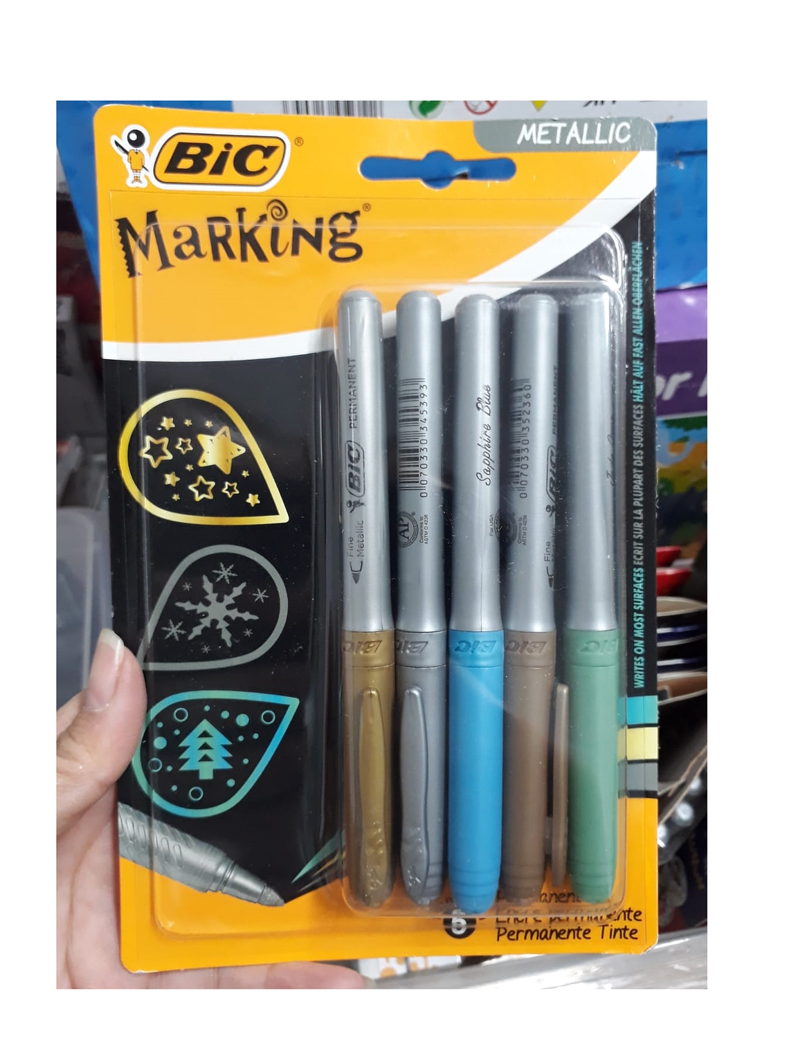 Marcadores metálicos 5 colores 1