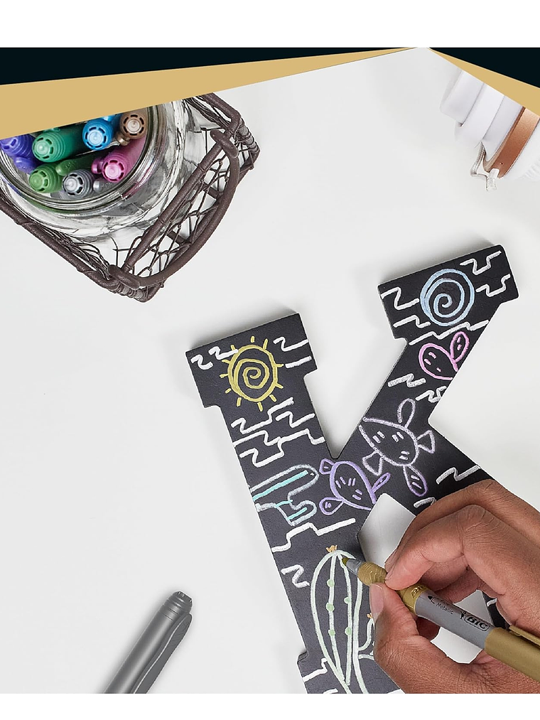 Marcadores metálicos 5 colores 3