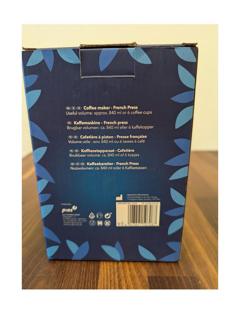 Cafetera francesa 840ml 6 tazas 3