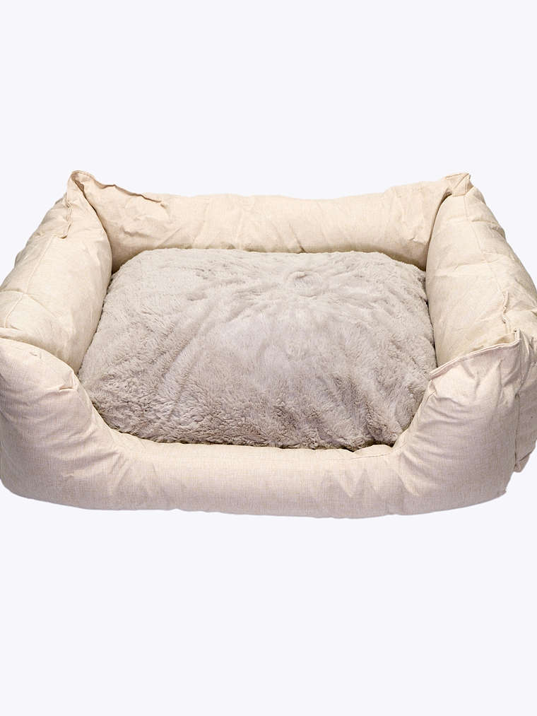 CAMA mascota rectangular 60cm reversible verano invierno 3