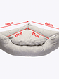 CAMA mascota triangular 60cm reversible verano invierno - Miniatura 4