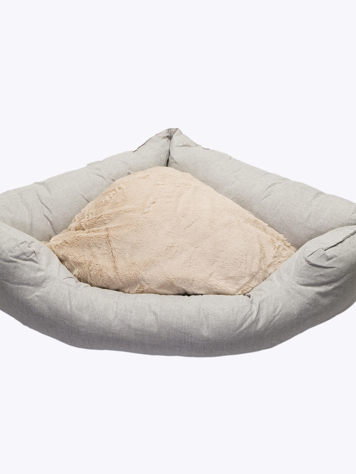 CAMA mascota triangular 60cm reversible verano invierno 6