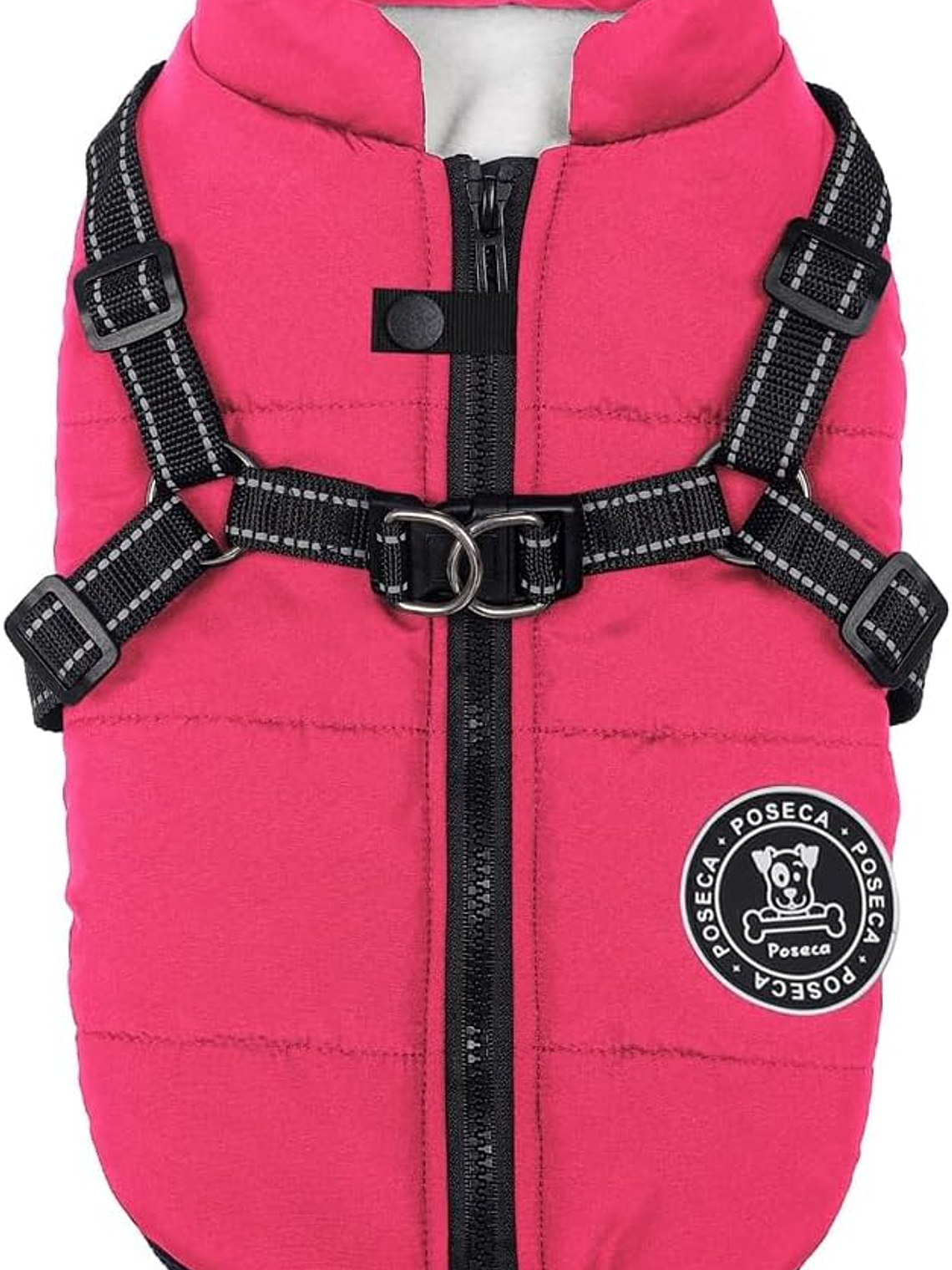 Chaqueta con arnés perro pequeño FUCSIA Talla M 2