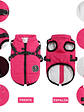 Chaqueta con arnés perro pequeño FUCSIA Talla M - Miniatura 4