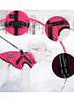 Chaqueta con arnés perro pequeño FUCSIA Talla M - Miniatura 5
