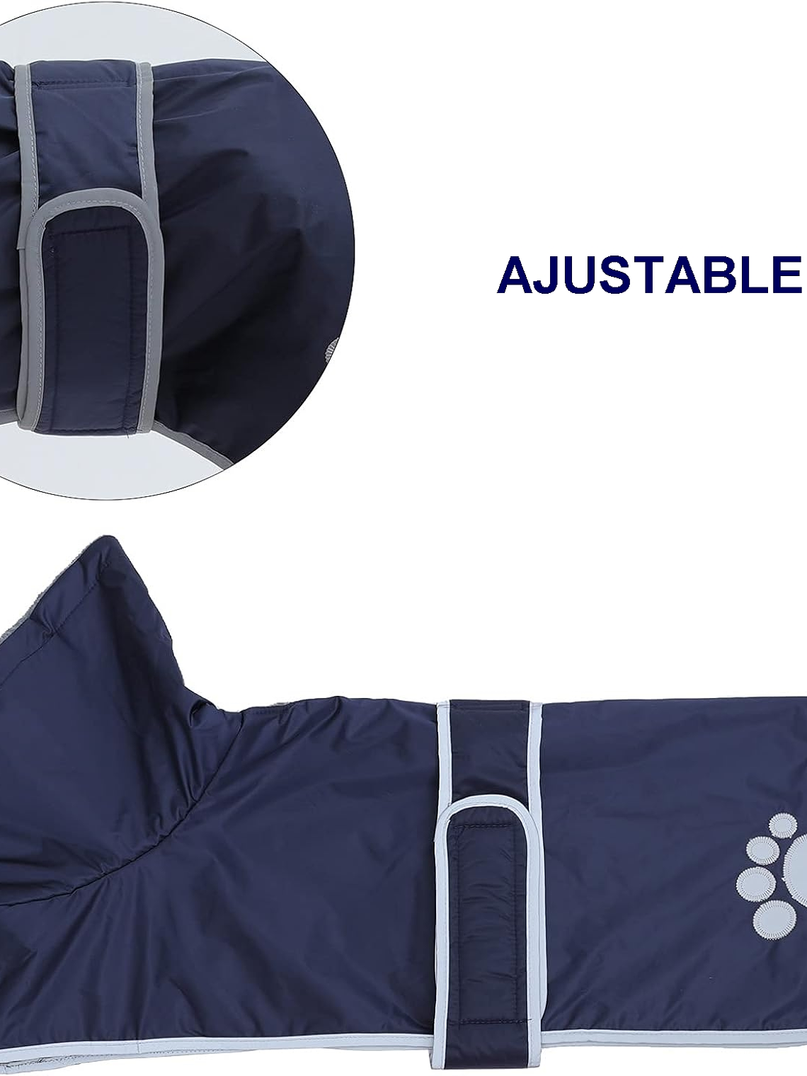 Chaqueta tipo capa perro salchicha AZUL Talla S 3