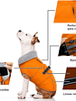 Chaqueta con forro polar perro pequeñoTalla S NARANJO GRIS - Miniatura 1
