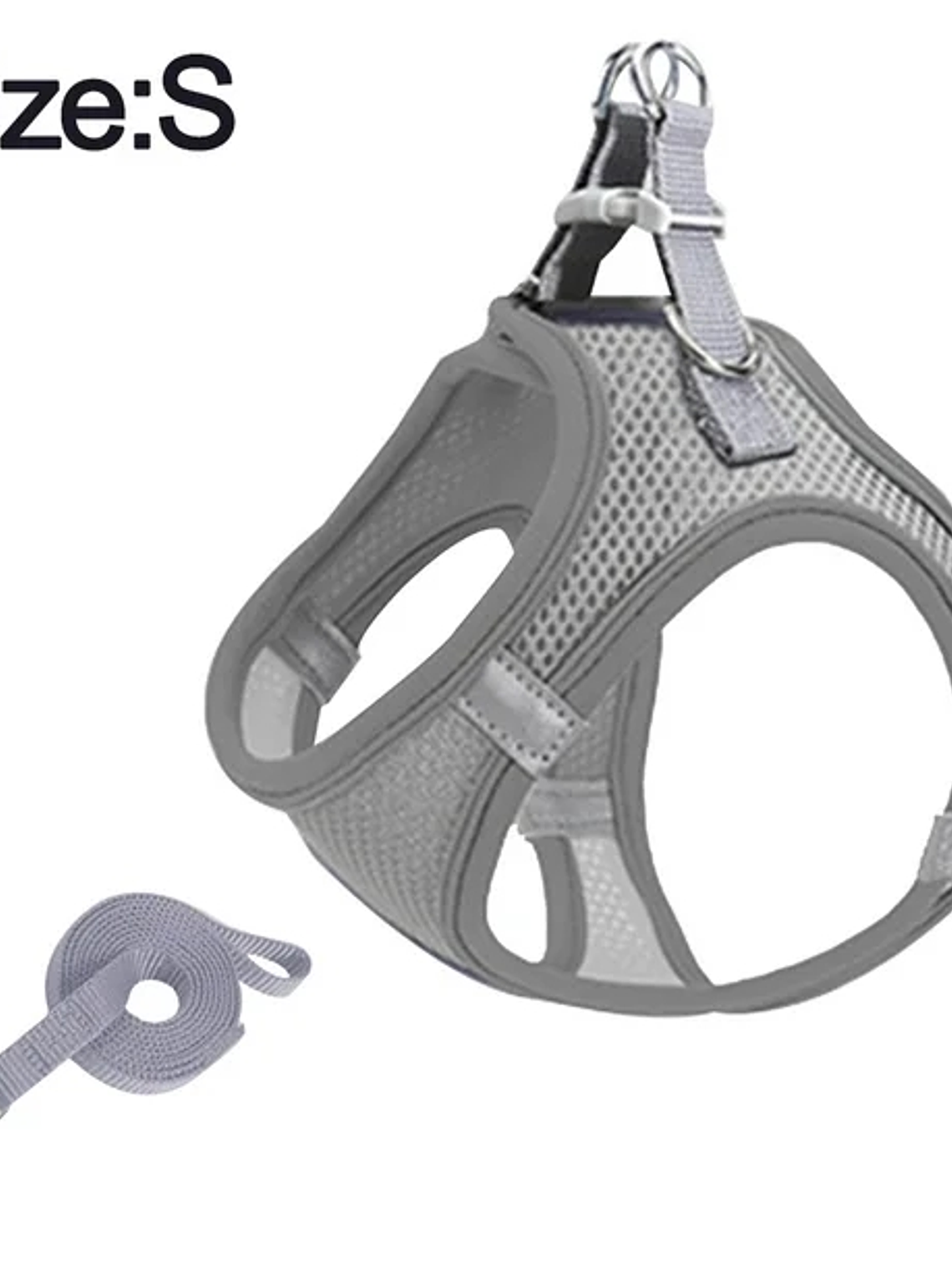 Arnés antitirones transpirable perro pequeño Talla S GRIS 2