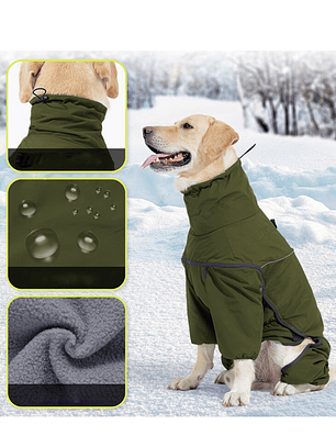 Buzo con piernas impermeable para perro mediano Talla M