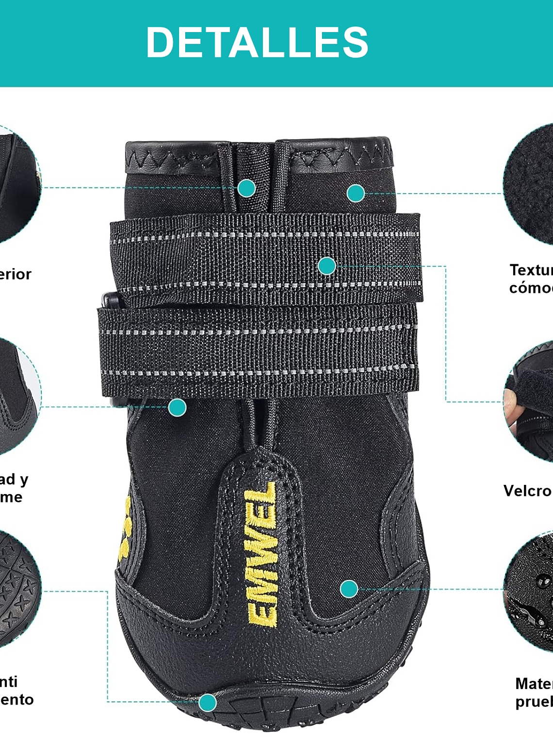 Zapatillas de trecking para perro, talla 5 4