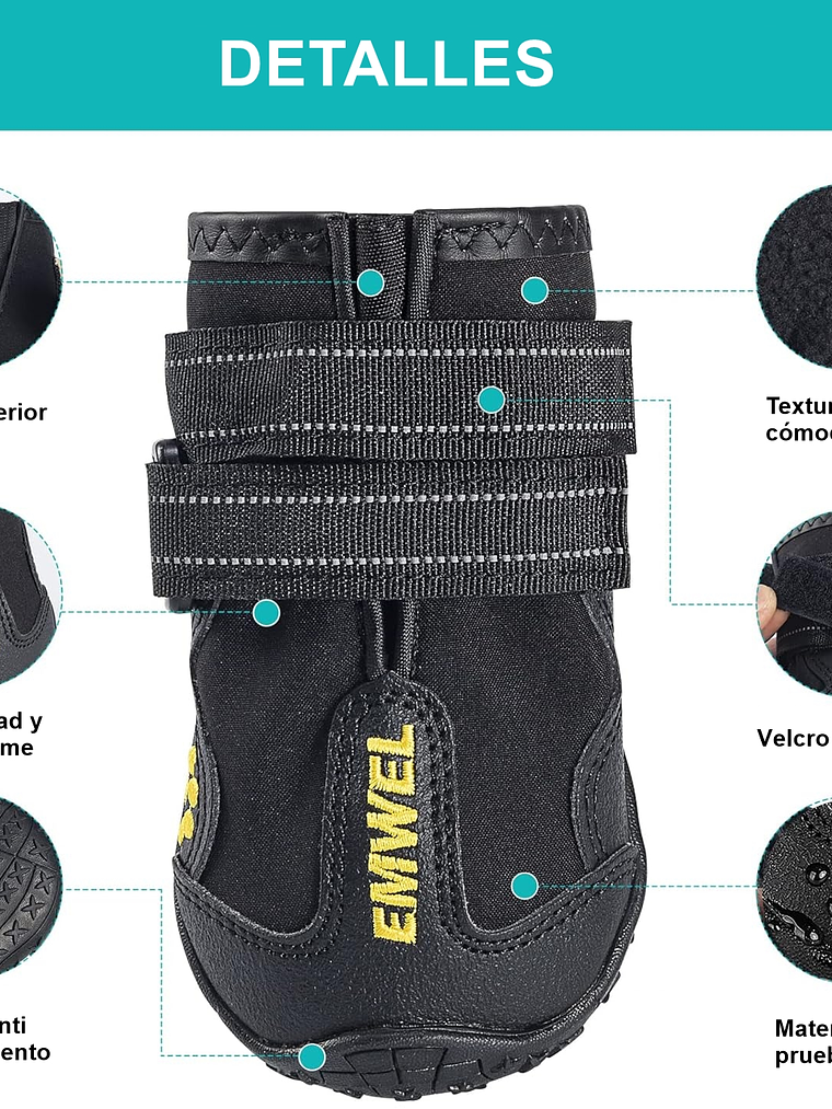 Zapatillas de trecking para perro, talla 5 4