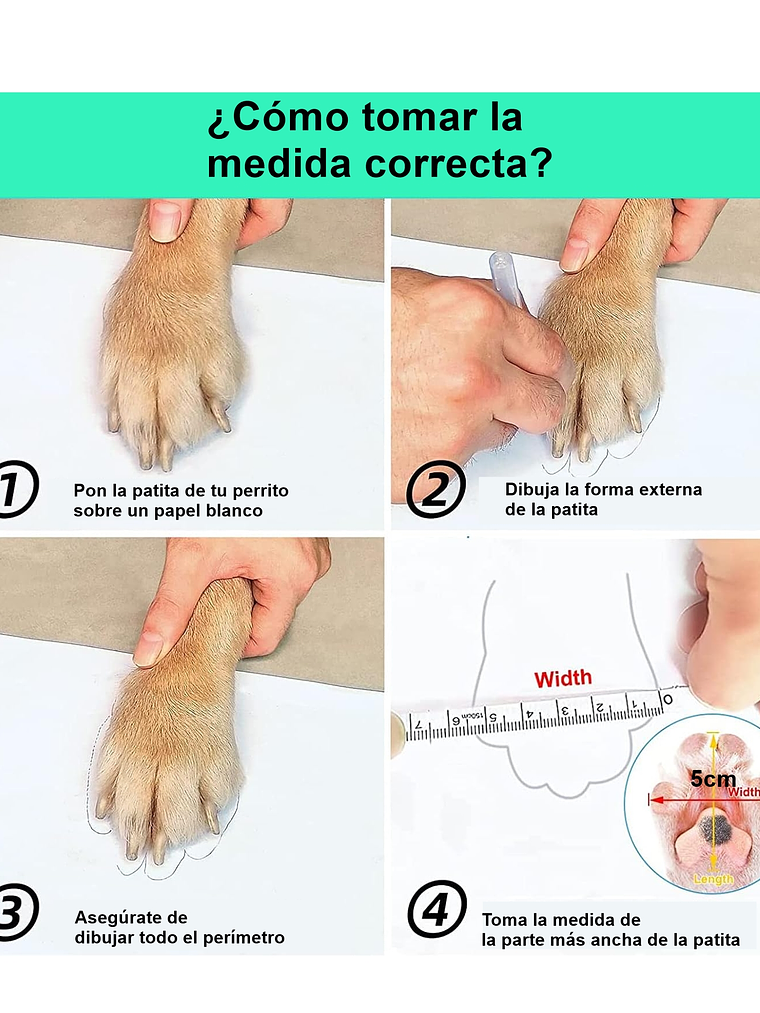 Zapatillas de trecking para perro, talla 5 5