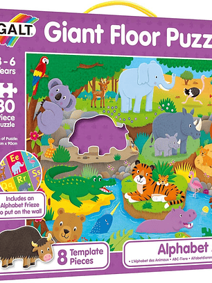 Rompecabezas gigante de suelo - ANIMALES Y ALFABETO INGLES