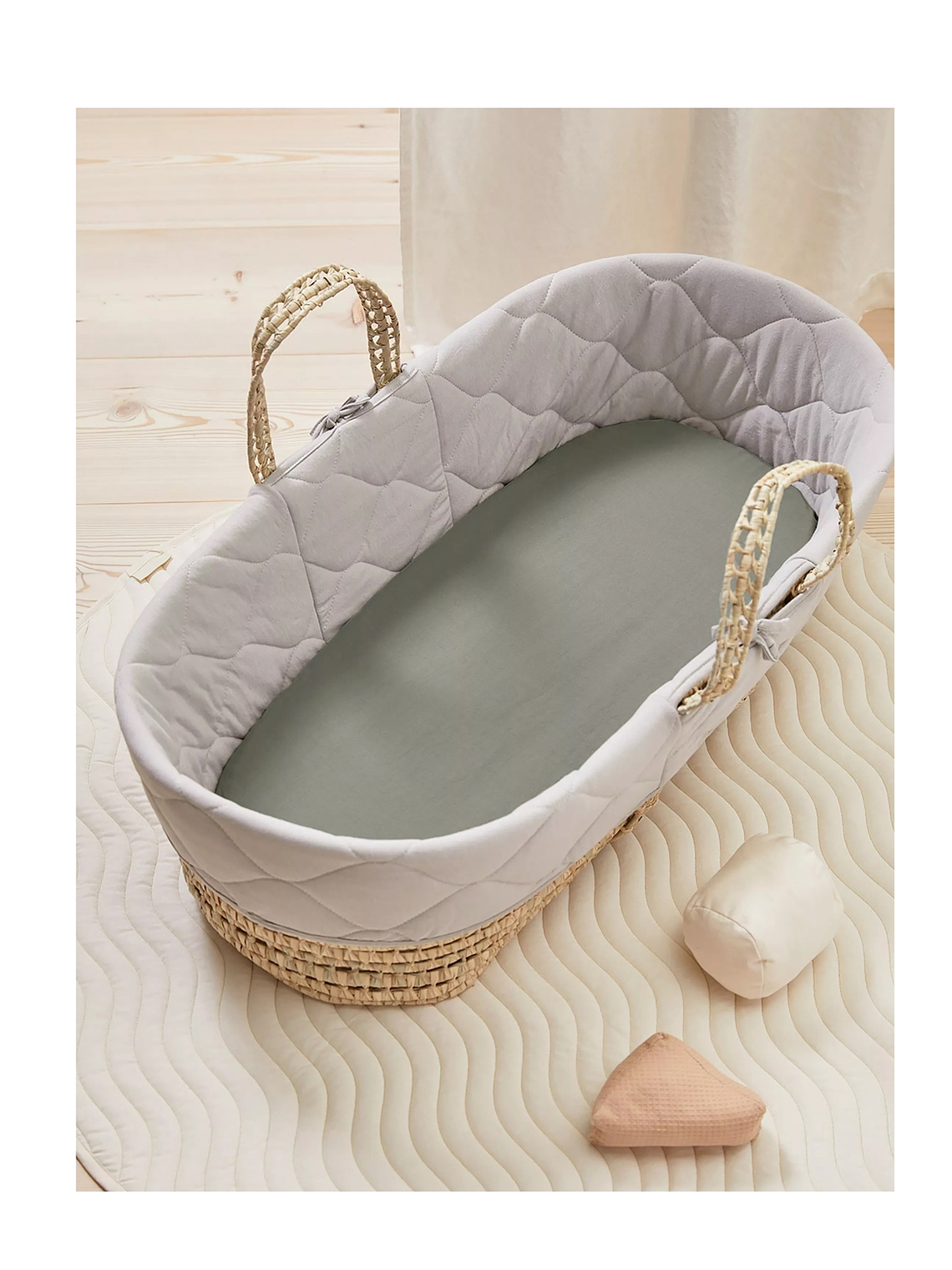 Set 2 sábanas bajeras jersey algodón para Moisés 6