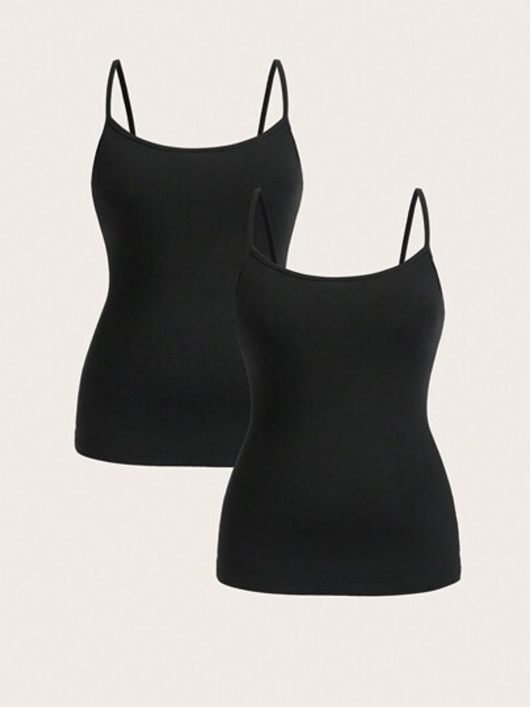 SET 2 Camisetas con pabilos Negras algodón Talla S 3