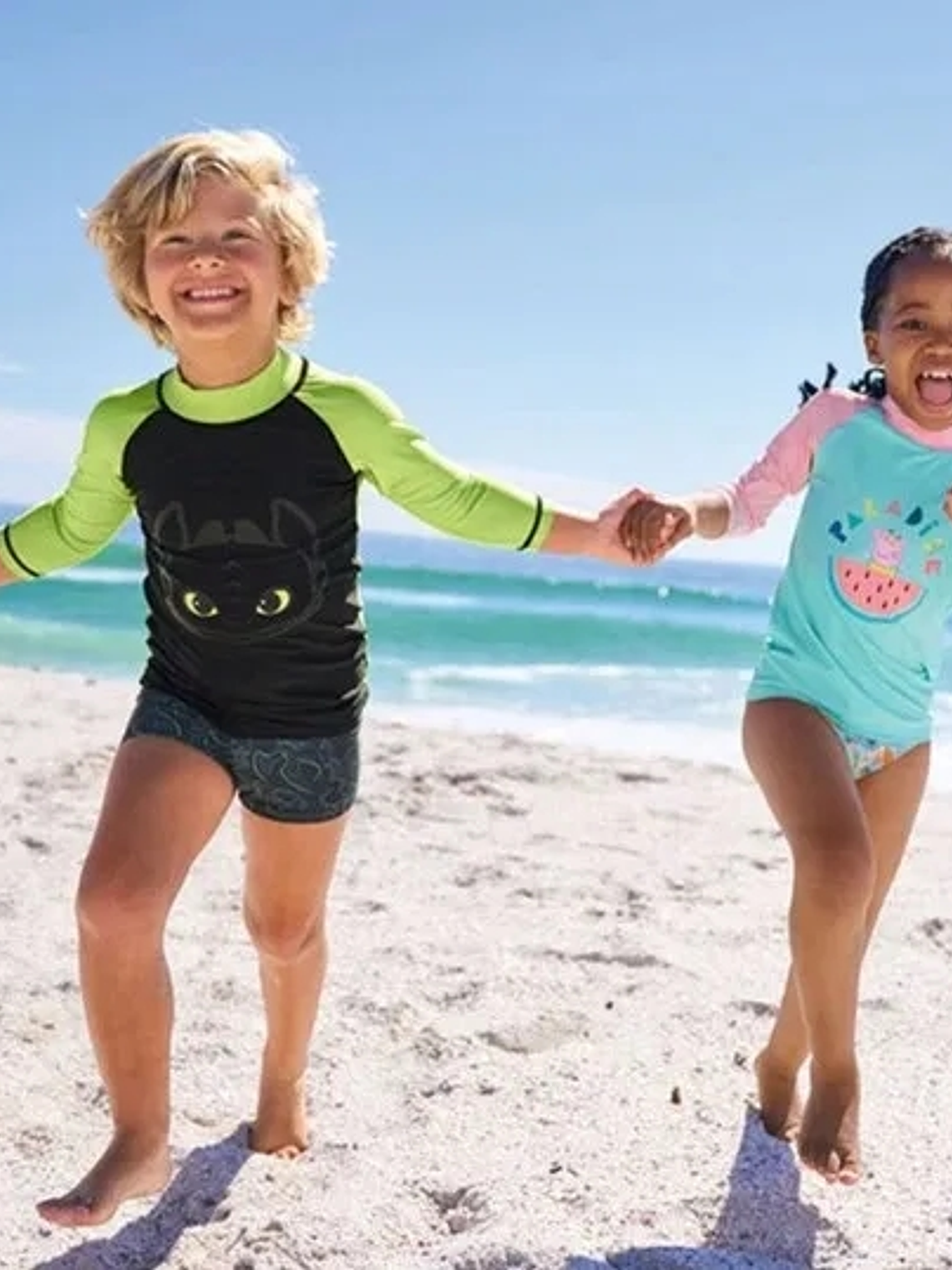 Poleras para playa y piscina con filtro UV cartoons 1