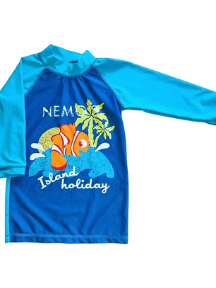 Poleras para playa y piscina con filtro UV cartoons