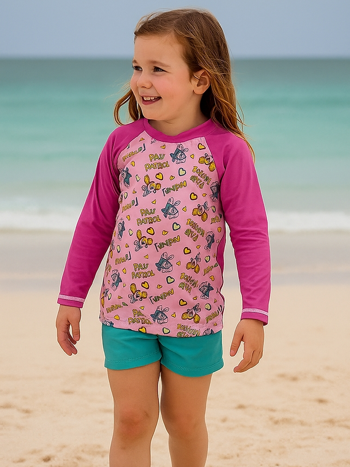 Poleras para playa y piscina con filtro UV cartoons 6