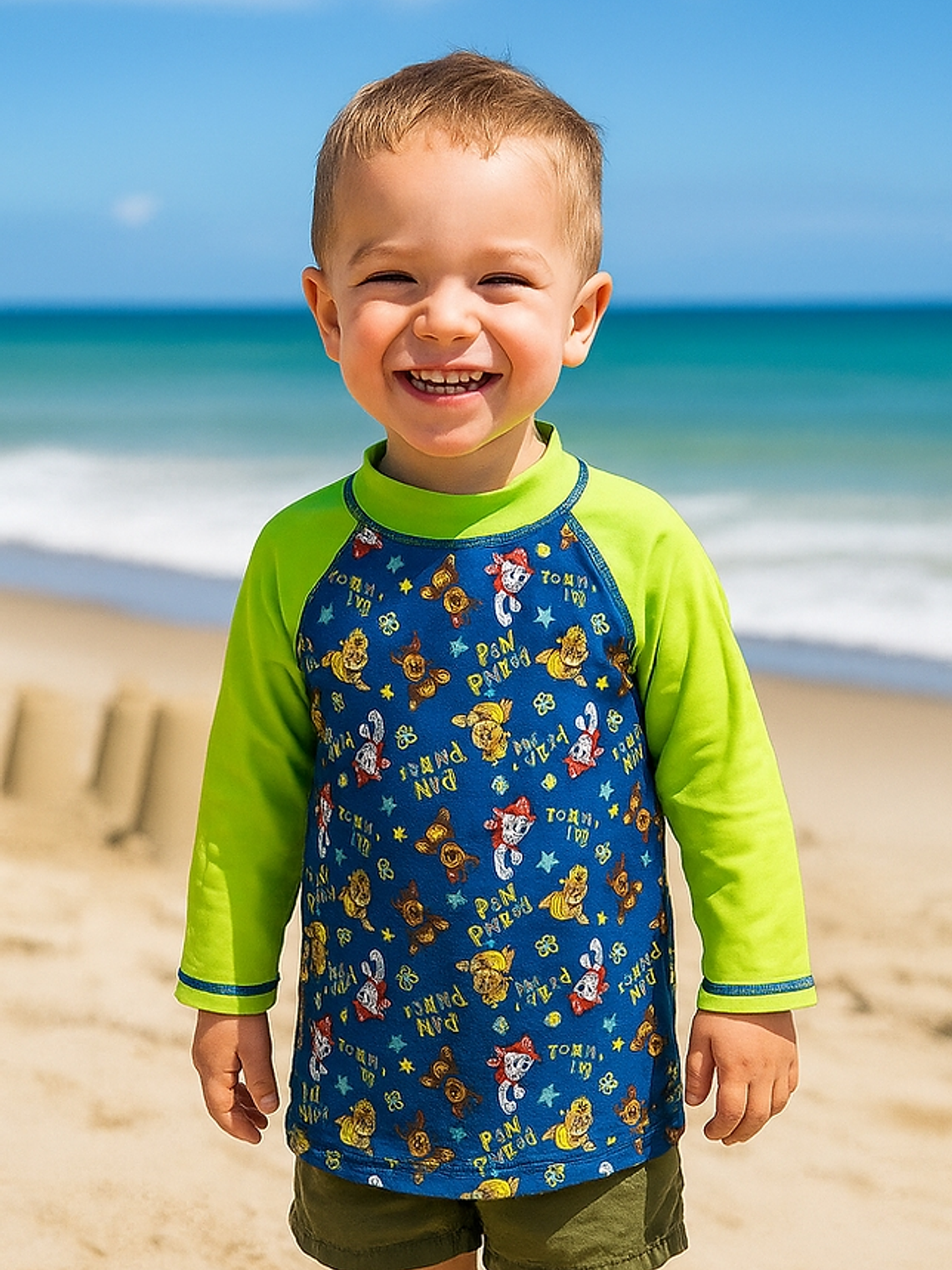 Poleras para playa y piscina con filtro UV cartoons 7