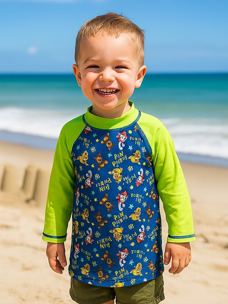 Poleras para playa y piscina con filtro UV cartoons 7