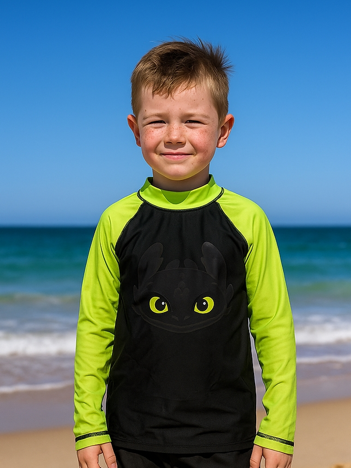 Poleras para playa y piscina con filtro UV cartoons 8