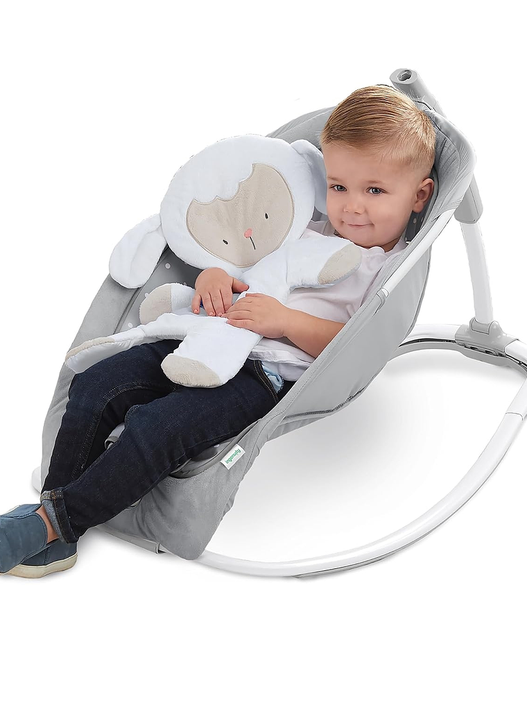 Silla Rocker mecedora musical con peluche de oveja 7