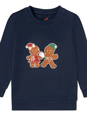 Polera manga larga para niños Algodón 100% Navidad