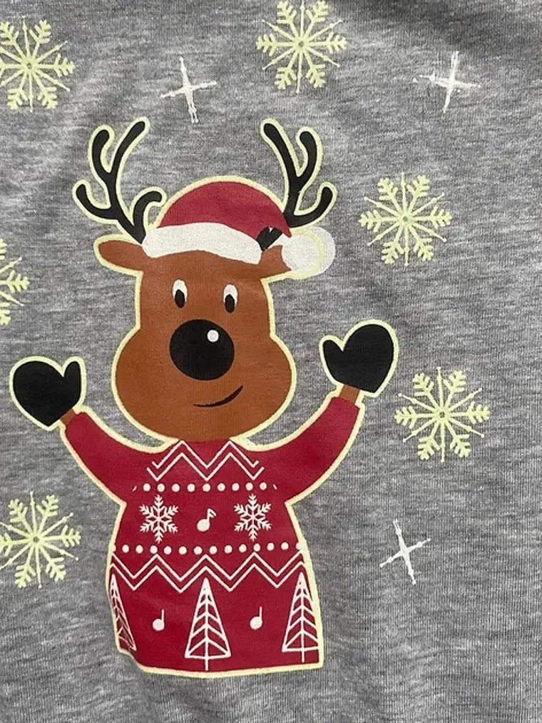 Polera manga larga para niños Algodón 100% Navidad 12