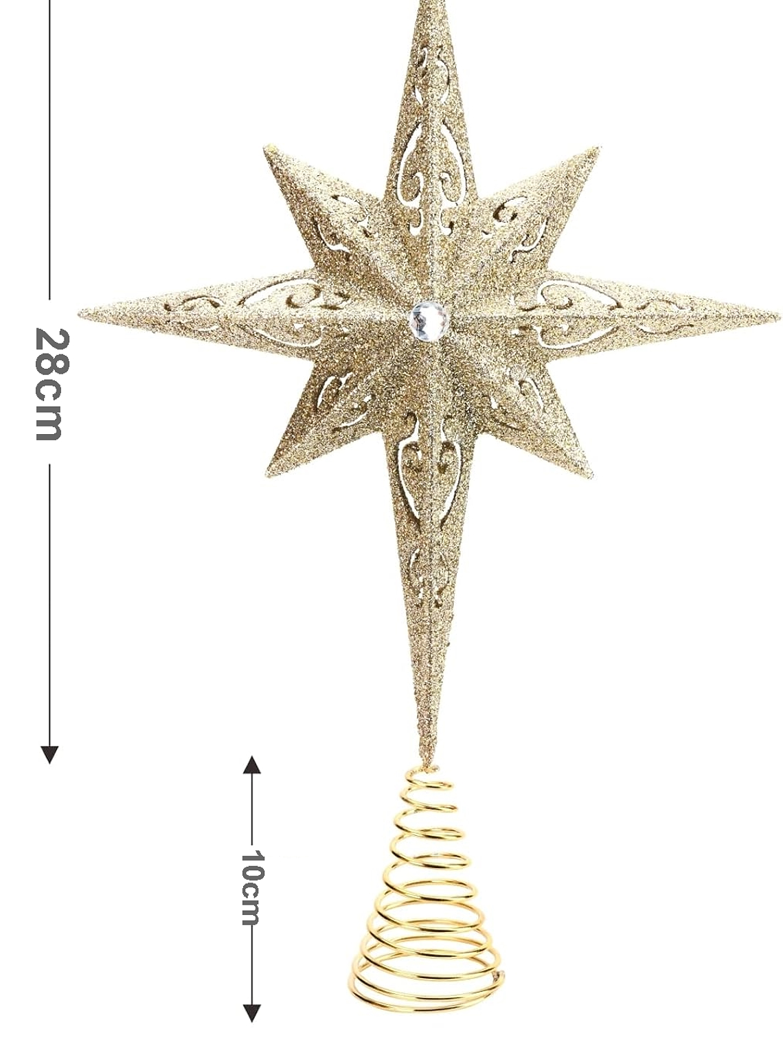 ADORNO ESTRELLA GRANDE 38x25cm para árbol navideño 3