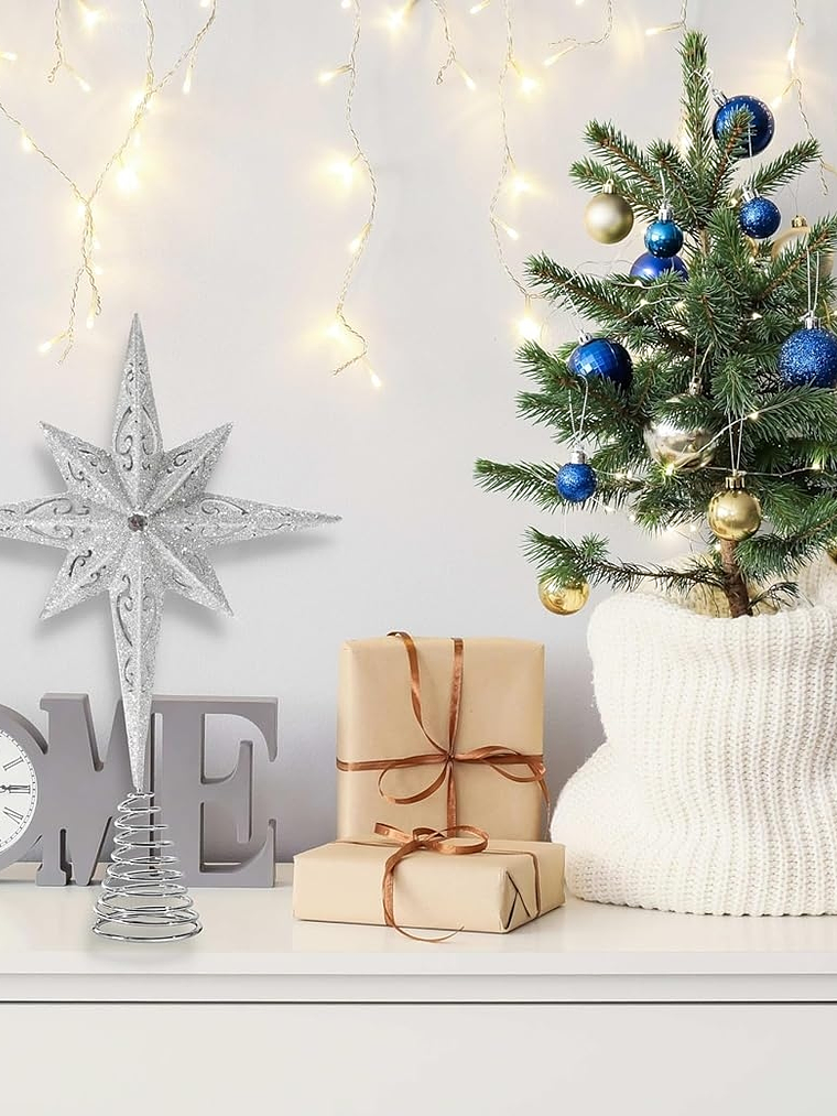 ADORNO ESTRELLA GRANDE 38x25cm para árbol navideño 4