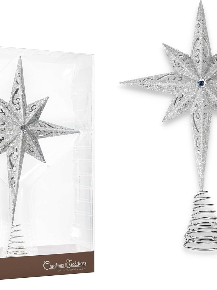 ADORNO ESTRELLA GRANDE 38x25cm para árbol navideño 5