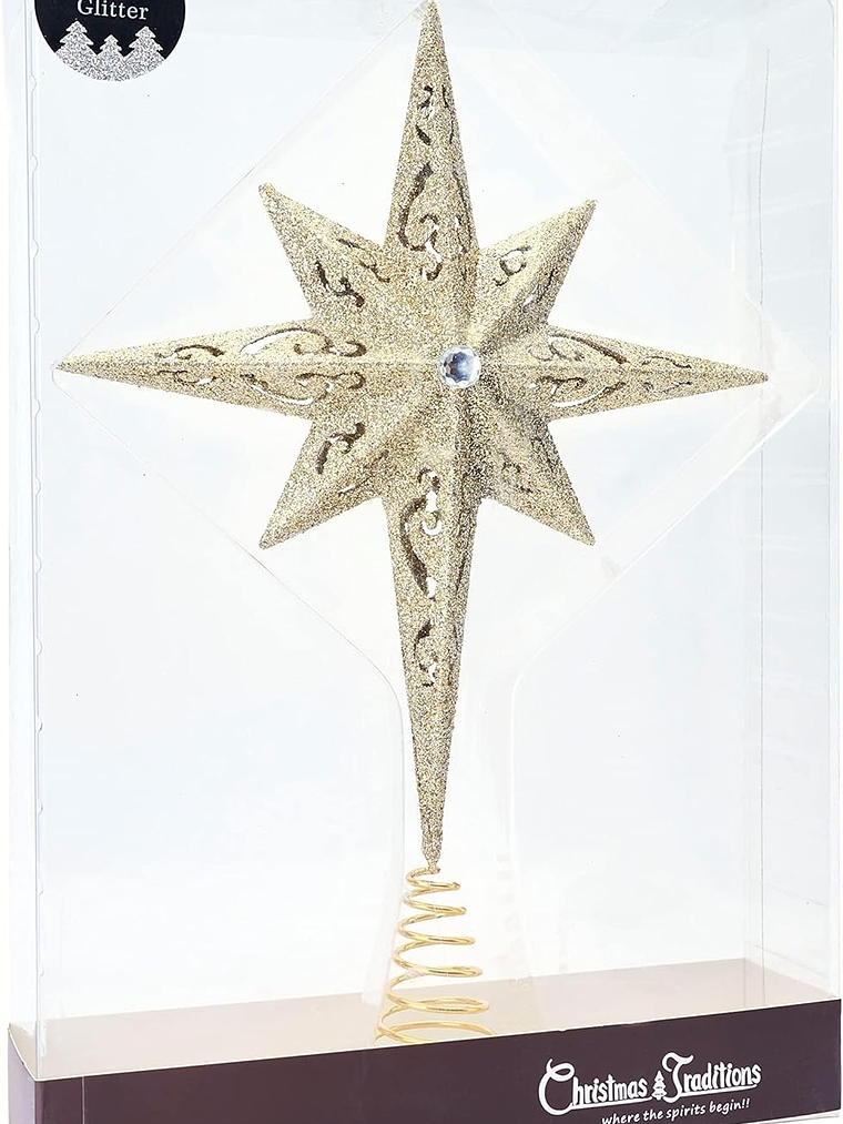 ADORNO ESTRELLA GRANDE 38x25cm para árbol navideño 8