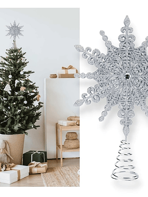 ADORNO ESTRELLA 3D 16x20 cm para árbol navideño