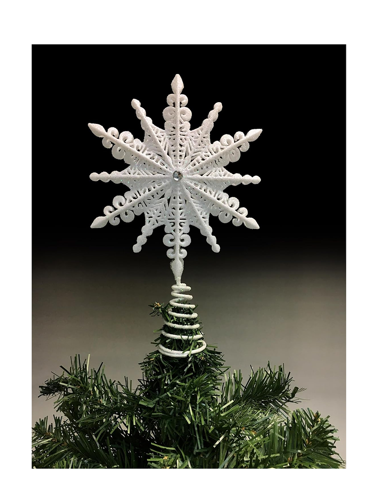 ADORNO ESTRELLA 3D 16x20 cm para árbol navideño 4