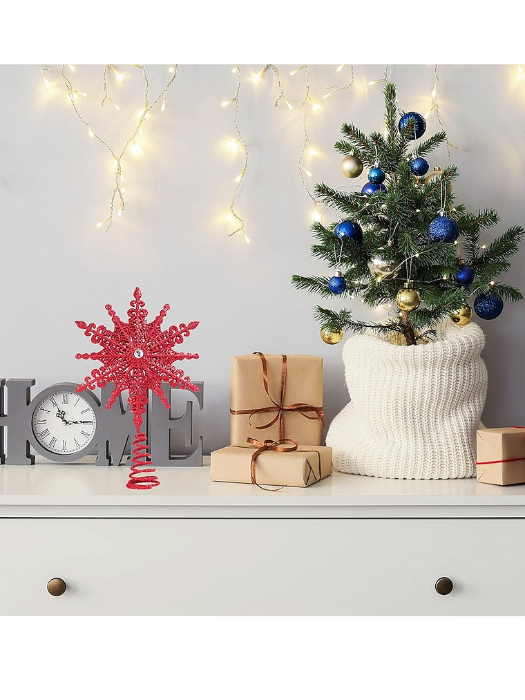 ADORNO ESTRELLA 3D 16x20 cm para árbol navideño 5