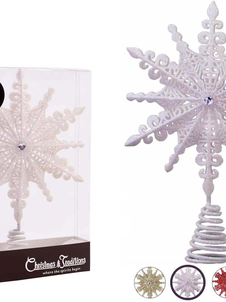 ADORNO ESTRELLA 3D 16x20 cm para árbol navideño 9