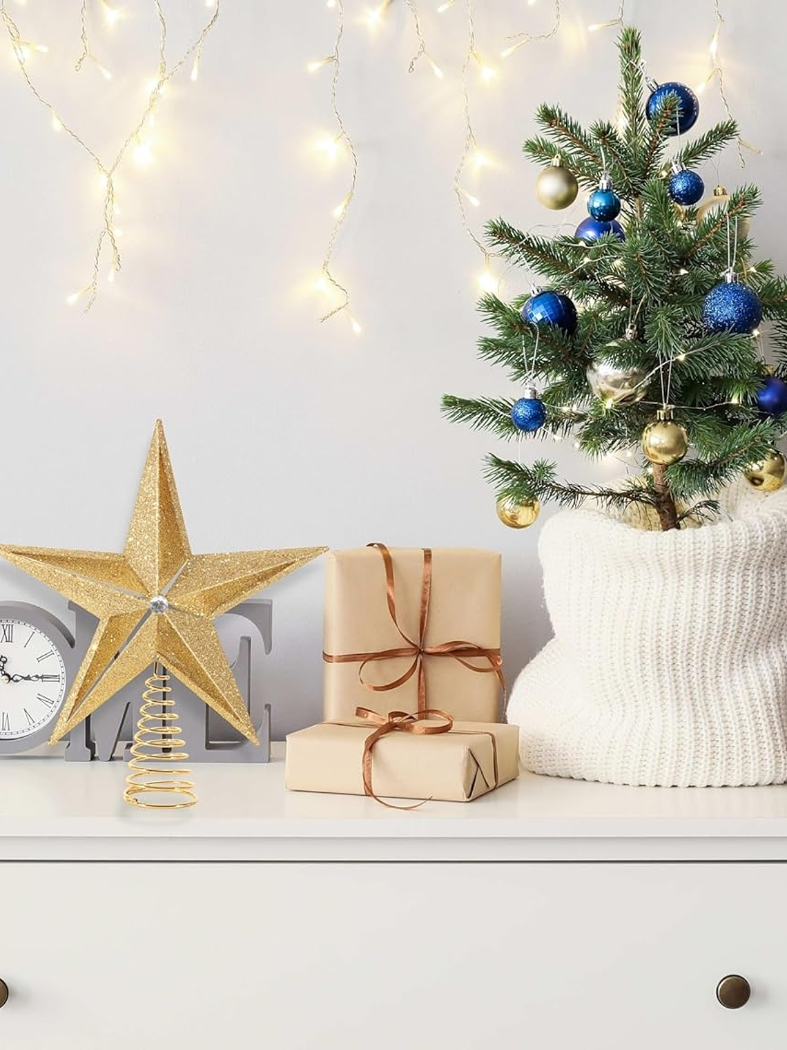 ESTRELLA MEDIANA 3D glitter 27X25cm 2