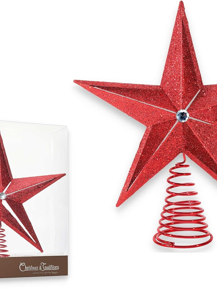 ESTRELLA MEDIANA 3D glitter 27X25cm 5