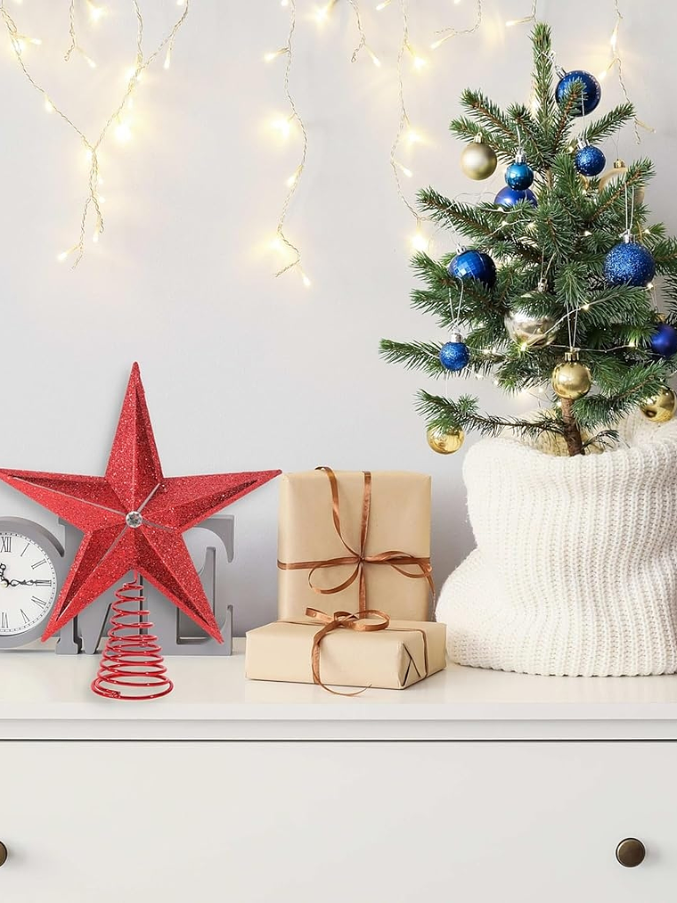 ESTRELLA MEDIANA 3D glitter 27X25cm 8