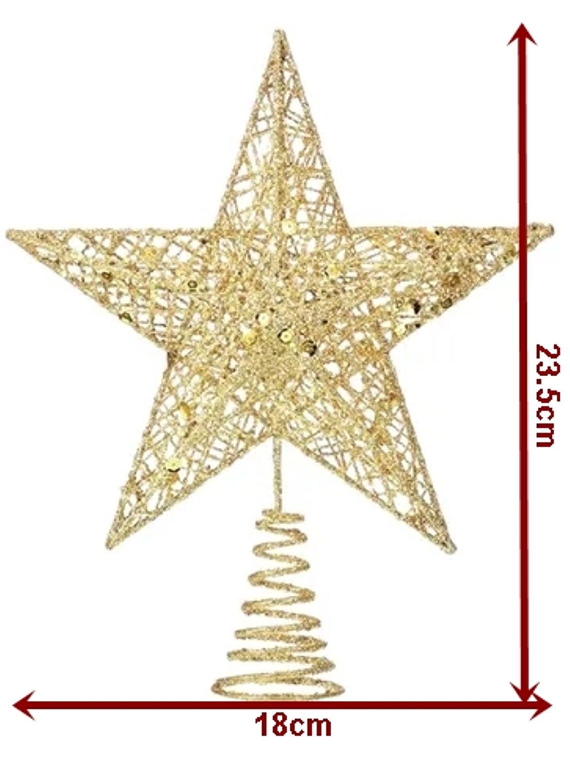 ADORNO ESTRELLA dorada árbol navideño 1