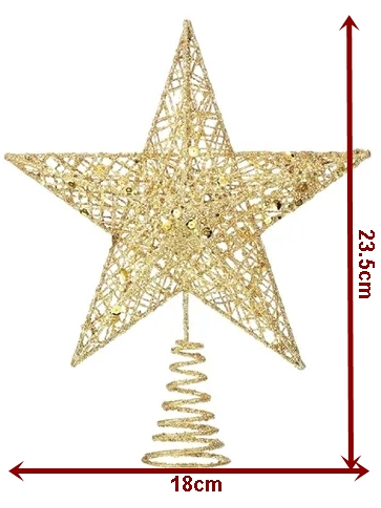 ADORNO ESTRELLA dorada árbol navideño 1