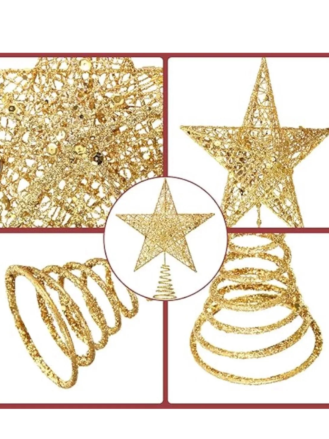 ADORNO ESTRELLA dorada árbol navideño 3