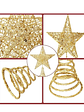 ADORNO ESTRELLA dorada árbol navideño - Miniatura 3