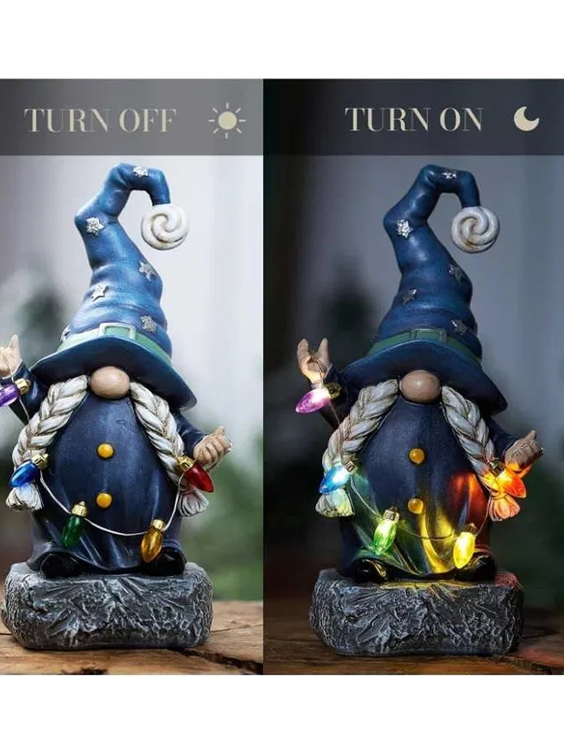 Decoración para jardín GNOMO a pilas 2