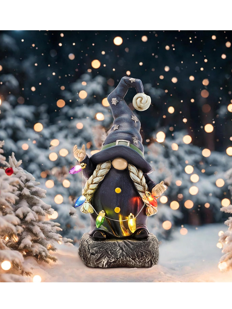 Decoración para jardín GNOMO a pilas 7