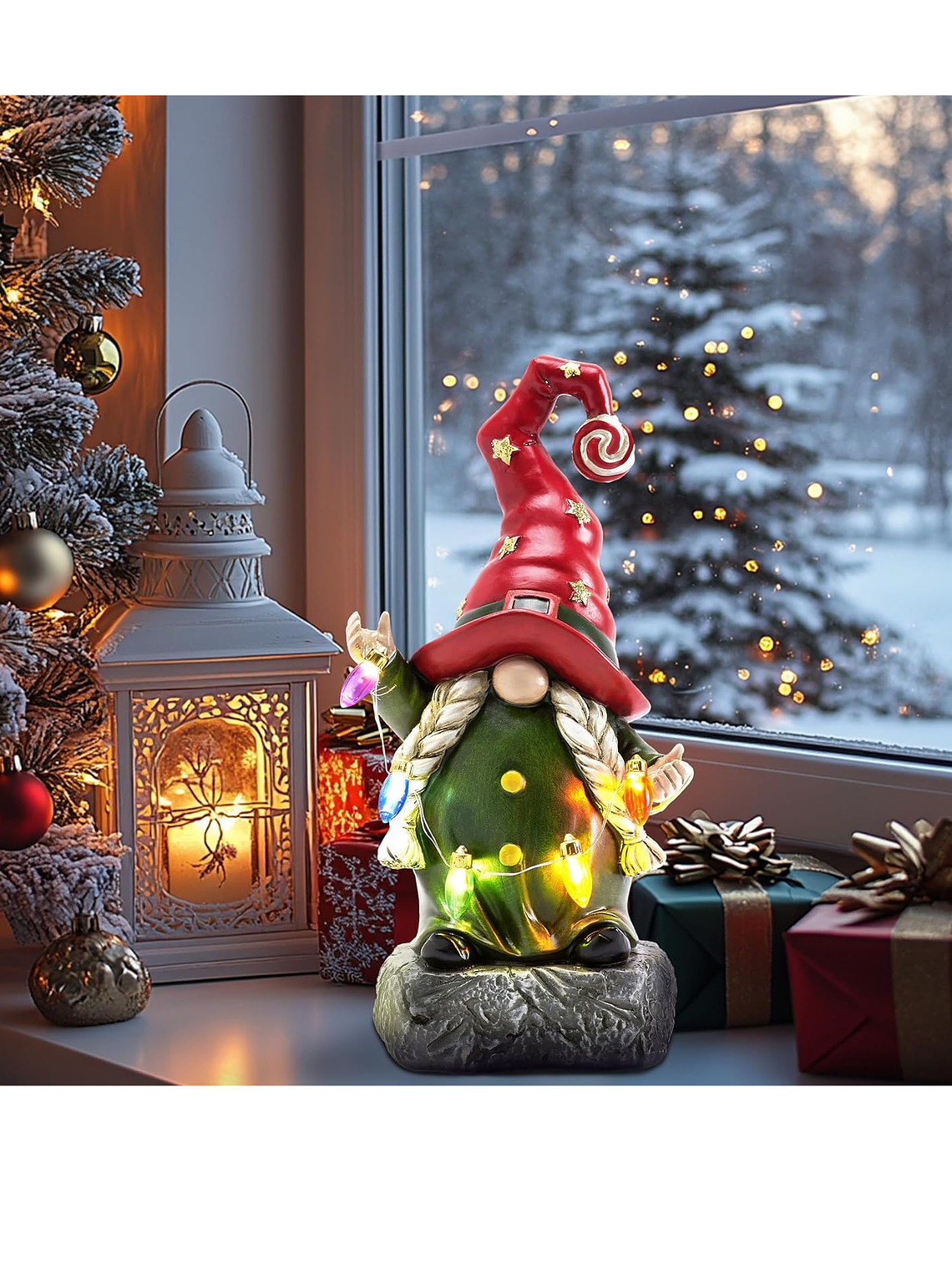 Decoración para jardín GNOMO a pilas 8