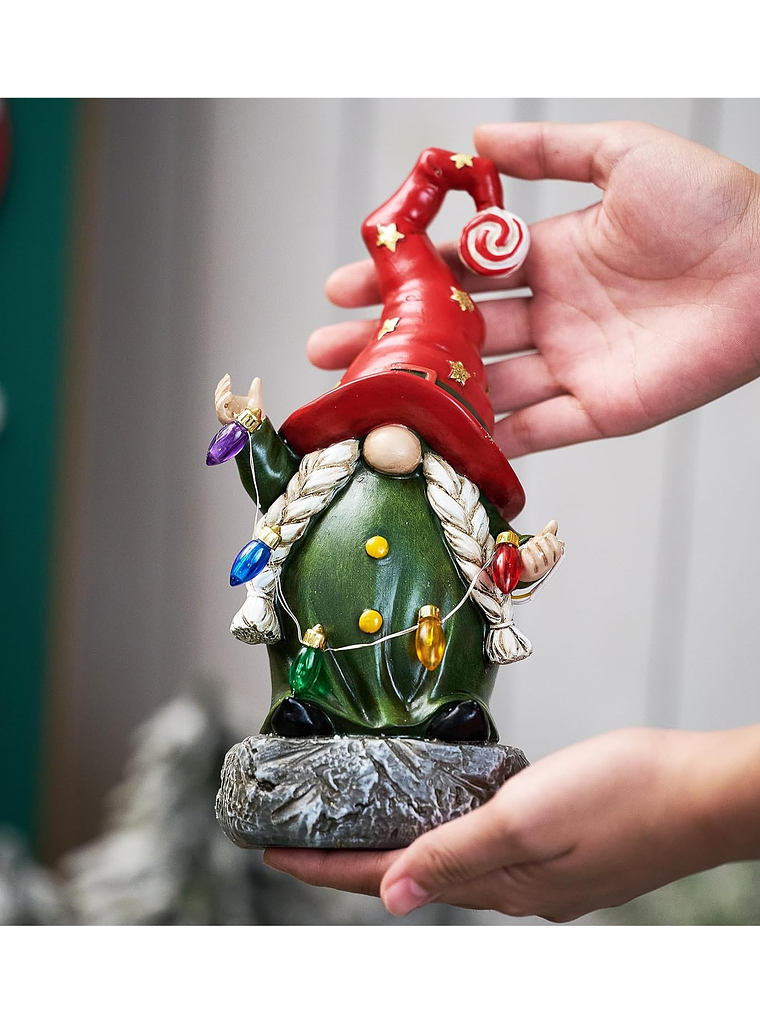 Decoración para jardín GNOMO a pilas 9